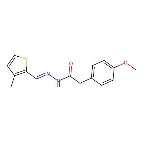 2-(4-methoxyphenyl)-N'-[(3-methyl-2-thienyl)methylene]acetohydrazide structure
