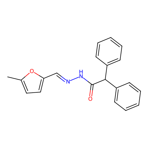 N'-[(5-methyl-2-furyl)methylene]-2,2-diphenylacetohydrazide structure