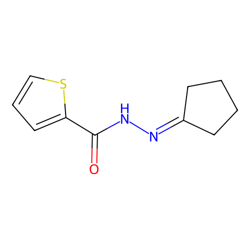 N'-cyclopentylidenethiophene-2-carbohydrazide structure