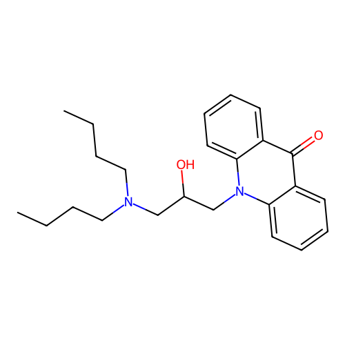 10-[3-(Dibutylamino)-2-hydroxypropyl]-9-acridinone structure