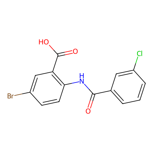 5-Bromo-2-[(3-chlorobenzoyl)amino]benzoic acid structure