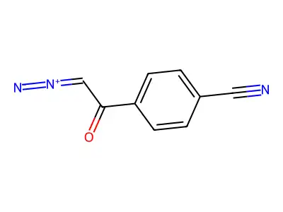 (E)-1-(4-Cyanophenyl)-2-diazonioethen-1-olate structure