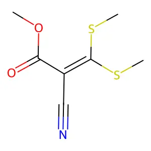 Methyl 2-cyano-3,3-bis(methylsulfanyl)prop-2-enoate structure