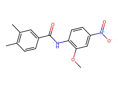 N-(2-methoxy-4-nitrophenyl)-3,4-dimethylbenzamide structure