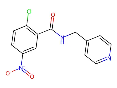 2-chloro-5-nitro-N-(pyridin-4-ylmethyl)benzamide structure