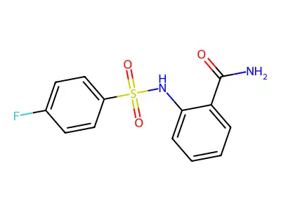 2-[[(4-Fluorophenyl)sulfonyl]amino]benzamide structure