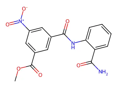 Methyl 3-[(2-carbamoylphenyl)carbamoyl]-5-nitrobenzoate structure