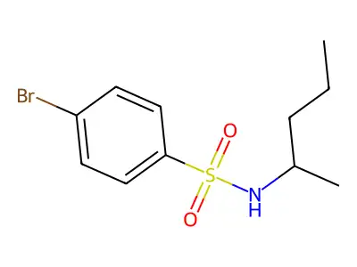 4-bromo-N-(1-methylbutyl)benzenesulfonamide structure