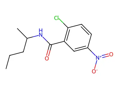 2-chloro-5-nitro-N-pentan-2-ylbenzamide structure