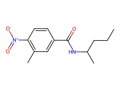 3-methyl-4-nitro-N-pentan-2-ylbenzamide structure