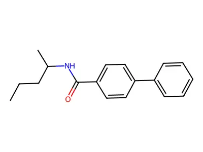 N-(pentan-2-yl)biphenyl-4-carboxamide structure