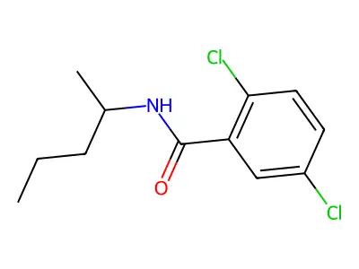 2,5-dichloro-N-(pentan-2-yl)benzamide structure