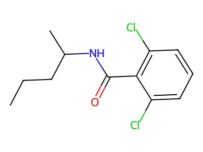 2,6-dichloro-N-(pentan-2-yl)benzamide structure