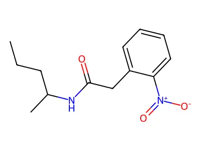 2-(2-nitrophenyl)-N-pentan-2-ylacetamide structure