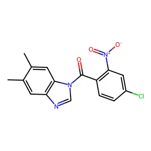 (4-Chloro-2-nitrophenyl)-(5,6-dimethylbenzimidazol-1-yl)methanone structure