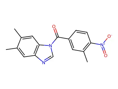 (5,6-Dimethylbenzimidazol-1-yl)-(3-methyl-4-nitrophenyl)methanone structure