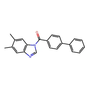 (5,6-Dimethylbenzimidazol-1-yl)-(4-phenylphenyl)methanone structure