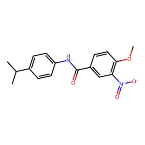 4-methoxy-3-nitro-N-(4-propan-2-ylphenyl)benzamide structure