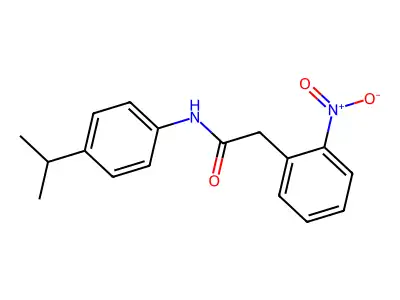 2-(2-nitrophenyl)-N-[4-(propan-2-yl)phenyl]acetamide structure