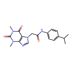 2-(1,3-dimethyl-2,6-dioxo-1,2,3,6-tetrahydro-7H-purin-7-yl)-N-(4-isopropylphenyl)acetamide structure