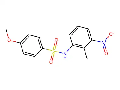 4-methoxy-N-(2-methyl-3-nitrophenyl)benzenesulfonamide structure