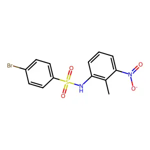 4-bromo-N-(2-methyl-3-nitrophenyl)benzenesulfonamide structure