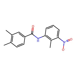 3,4-dimethyl-N-(2-methyl-3-nitrophenyl)benzamide structure
