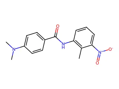 4-(dimethylamino)-N-(2-methyl-3-nitrophenyl)benzamide structure