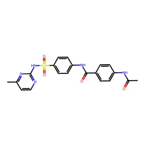 4-acetamido-N-[4-[(4-methylpyrimidin-2-yl)sulfamoyl]phenyl]benzamide structure