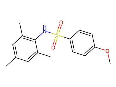 4-methoxy-N-(2,4,6-trimethylphenyl)benzenesulfonamide structure