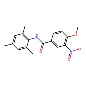4-methoxy-3-nitro-N-(2,4,6-trimethylphenyl)benzamide structure