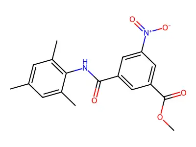 Methyl 3-nitro-5-[(2,4,6-trimethylphenyl)carbamoyl]benzoate structure