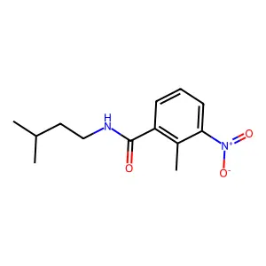 2-甲基-N-(3-甲基丁基)-3-硝基苯甲酰胺 structure