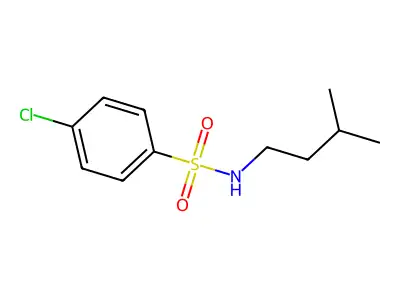 4-chloro-N-(3-methylbutyl)benzenesulfonamide structure