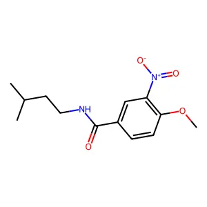 4-methoxy-N-(3-methylbutyl)-3-nitrobenzamide structure