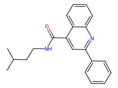 N-(3-甲基丁基)-2-苯基喹啉-4-甲酰胺 structure