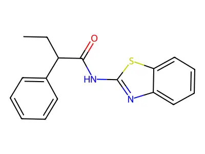 N-(1,3-benzothiazol-2-yl)-2-phenylbutanamide structure
