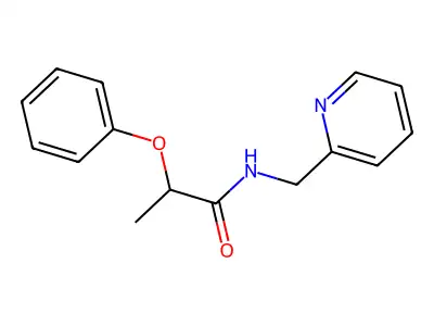 2-phenoxy-N-(pyridin-2-ylmethyl)propanamide structure
