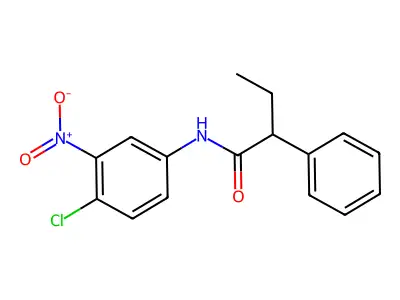 N-(4-chloro-3-nitrophenyl)-2-phenylbutanamide structure