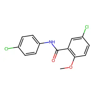 5-chloro-N-(4-chlorophenyl)-2-methoxybenzamide structure