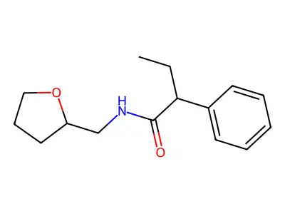 N-(oxolan-2-ylmethyl)-2-phenylbutanamide structure