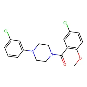 1-(5-Chloro-2-methoxybenzoyl)-4-(3-chlorophenyl)piperazine structure
