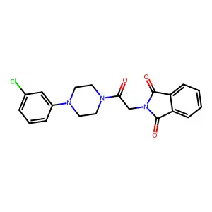 2-[2-[4-(3-Chlorophenyl)piperazin-1-yl]-2-oxoethyl]isoindole-1,3-dione structure