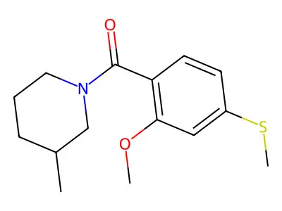 [2-Methoxy-4-(methylsulfanyl)phenyl](3-methylpiperidin-1-yl)methanone structure