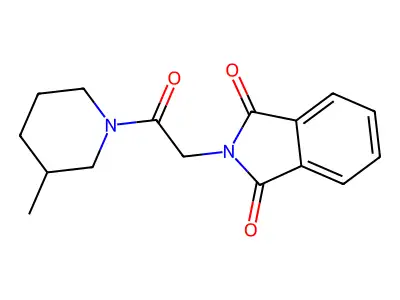 2-[2-(3-Methylpiperidin-1-yl)-2-oxoethyl]isoindole-1,3-dione structure