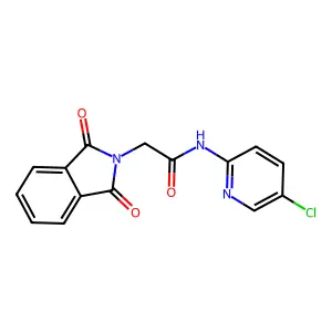 N-(5-chloropyridin-2-yl)-2-(1,3-dioxoisoindol-2-yl)acetamide structure