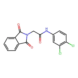 N-(3,4-dichlorophenyl)-2-(1,3-dioxoisoindol-2-yl)acetamide structure
