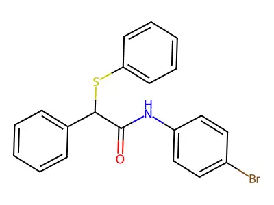 N-(4-bromophenyl)-2-phenyl-2-(phenylsulfanyl)acetamide structure
