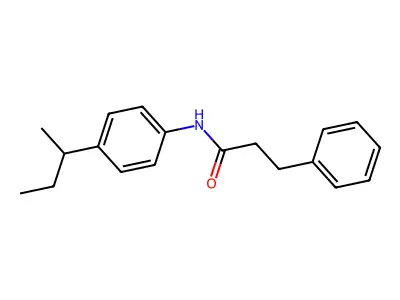 N-[4-(butan-2-yl)phenyl]-3-phenylpropanamide structure