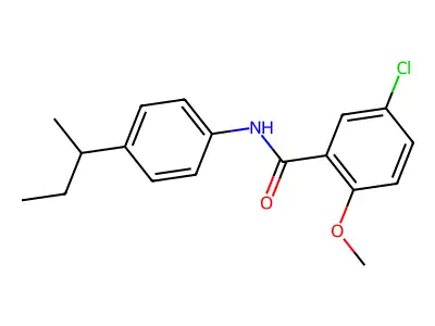 N-(4-butan-2-ylphenyl)-5-chloro-2-methoxybenzamide structure